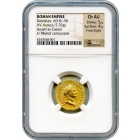 Ancient Rome -  81-96 AD Domitian AV Aureus NGC Choice AU Fine Style