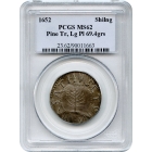 1652 Massachusetts Pine Tree Shilling, Large Planchet, 69.4gns PCGS MS62 - Possibly finest known Noe.5