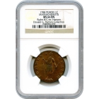 1788 1C Colonial Massachusetts with Period NGC MS66BN