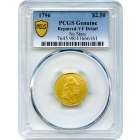 1796 $2.50 Draped Bust Quarter Eagle, No Stars, PCGS VF Details "Historic U.S. Gold Coin"