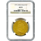 1797 $10 Draped Bust, Heraldic Eagle BD-2 NGC AU53 - Only 80 to 100 known  