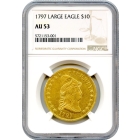 1797 $10 Draped Bust Eagle, Heraldic Eagle NGC AU53