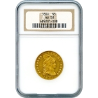 1800 $5 Draped Bust Half Eagle NGC AU58