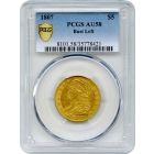 1807 $5 Capped Bust Half Eagle, Bust Left PCGS AU58