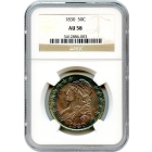 1830 50C Capped Bust Half Dollar, Lettered Edge NGC AU58