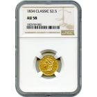 1834 $2.50 Classic Head Quarter Eagle NGC AU58