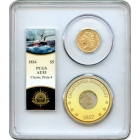 1834 $5 Classic Head Half Eagle, Plain 4 PCGS AU53 Ex.SS Central America with Pinch