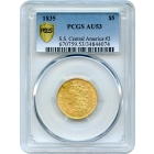 1835 $5 Classic Head Half Eagle PCGS AU53 Ex.Central America #2