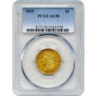 1835 $5 Classic Head Half Eagle PCGS AU58