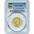 1836 $5 Classic Head Half Eagle PCGS AU53 Ex.SS Central America #2