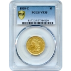 1838-C $5 Classic Head Half Eagle PCGS VF35