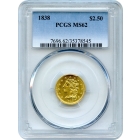 1838 $2.50 Classic Head Quarter Eagle PCGS MS62