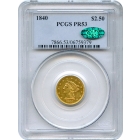 1840 $2.50 Liberty Head Quarter Eagle PCGS PR53 (CAC)