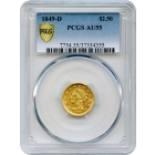 1849-D $2.50 Liberty Head Quarter Eagle PCGS AU55