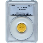 1849 $2.50 Mormon Gold Quarter Eagle PCGS AU55