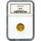 1850-O $2.50 Liberty Head Quarter Eagle NGC AU58