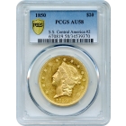 1850 $20 Liberty Head Double Eagle PCGS AU58 Ex.SS Central America #2