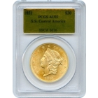 1851 $20 Liberty Head Double Eagle PCGS AU55 Ex.SS Central America