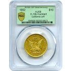 1852 $10 California Gold Eagle - Augustus Humbert K-10b PCGS AU58