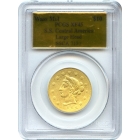 1852 $10 California Gold Eagle - Wass Molitor & Co., Large Head PCGS XF45 Ex.SS Central America