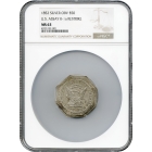 1852 $50 California Silver Obverse Uniface Restrike - U.S. Assay Office 900 Thous. NGC MS63