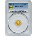 1854-D G$1 Liberty Head Gold Dollar PCGS AU55