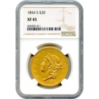 1854-S $20 Liberty Head Double Eagle NGC XF45