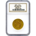 1855 $10 California Gold Eagle - Wass Molitor & Co. NGC AU55