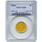 1856-C $5 Liberty Head Half Eagle PCGS VF30