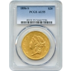 1856-S $20 Liberty Head Double Eagle PCGS AU55