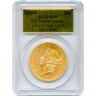 1856-S $20 Liberty Head Double Eagle, 17B PCGS AU55 Ex.SS Central America