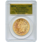 1857-S $20 Liberty Head Double Eagle, Variety 20A, PCGS MS64 Prooflike, Ex.SS Central America 