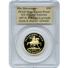 1857/0 49er $10 Baldwin 'Horseman' .898 Gold PCGS Deep Cameo Proof Ex.SS Central America