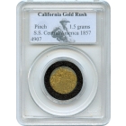 Gold Pinch - 1857 California Gold Rush 1.5 gram PCGS Ex.SS Central America (1st recovery)