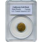 Gold Dust (Pinch) - 1857 California Gold Rush 2 grams PCGS Ex.SS Central America (1st recovery)