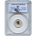 Gold Nugget - 1857 California Gold Rush 0.5 grams PCGS Ex.SS Central America (1st recovery)