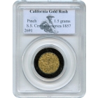 Gold Pinch - 1857 California Gold Rush 1.5 gram PCGS Ex.SS Central America (1st recovery)