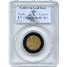 Gold Pinch - 1857 California Gold Rush 1.5 gram PCGS Ex.SS Central America (1st recovery)