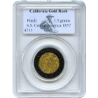 Gold Pinch - 1857 California Gold Rush 1.5 gram PCGS Ex.SS Central America (1st recovery)