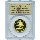 1857/0 49er $10 Baldwin 'Horseman' .906 Gold PCGS Deep Cameo Proof Ex.SS Central America