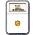 1861 G$1 Indian Princess Gold Dollar NGC PR62