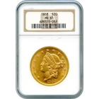 1868 $20 Liberty Head Double Eagle NGC MS61