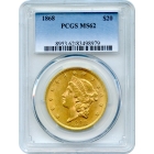 1868 $20 Liberty Head Double Eagle PCGS MS62