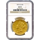 1872-CC $20 Liberty Head Double Eagle NGC AU53