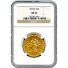 1872-S $10 Liberty Head Eagle NGC AU50