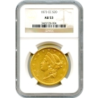 1873-CC $20 Liberty Head Double Eagle NGC AU53