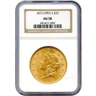 1873 $20 Liberty Head Double Eagle NGC AU58