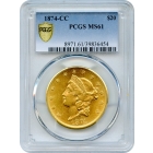 1874-CC $20 Liberty Head Double Eagle PCGS MS61