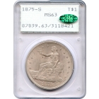 1875-S $1 Trade Silver Dollar PCGS MS63 (CAC)