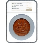 1776-dated U.S. Diplomatic Modern Restrike Medal, Copper NGC MS67BN - Finest Known!